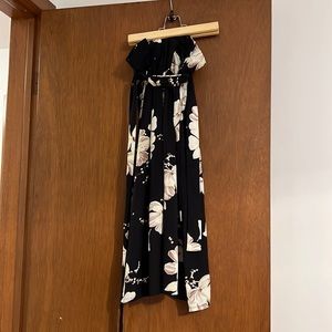 Paper bag floral skirt